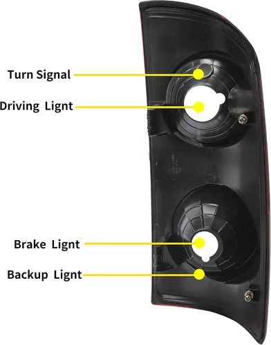 Vista 6 de HECASA Luz trasera compatible con Dodge Ram 1500/2500/3500 2007-2009 Pickup Conjunto de lámpara trasera de repuesto izquierdo para 55277303AB