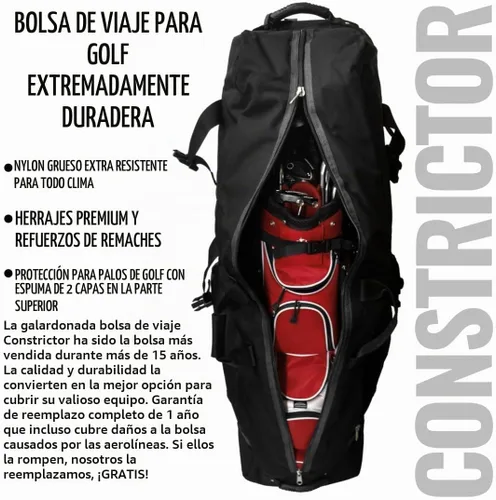 Vista 4 de CADDYDADDY Constrictor Golf Travel Bag Cover w/Thick Dense Foam Padded Top