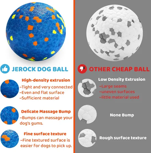 Vista 7 de Bolas para Perros, Bola de Juguete Indestructible para Perros Masticadores Agresivos, Bola Interactiva Duradera de Alta Elasticidad para Entrenar