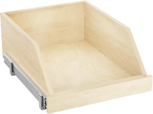 Vista 14 de LOVMOR Organizador de gabinete extraíble con cajón alto de 19.5 pulgadas de ancho x 21 pulgadas de profundidad, estantes deslizantes de madera