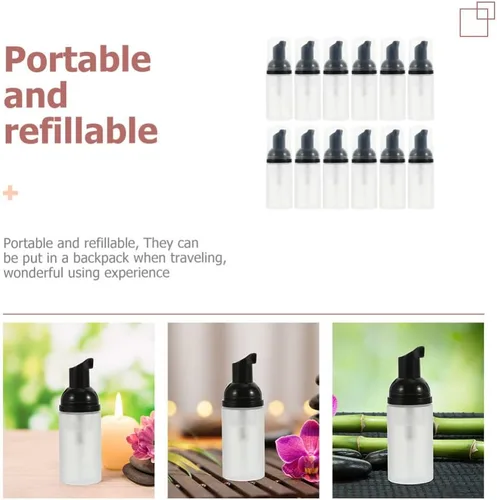 Vista 8 de FOMIYES Botella dispensadora de espuma, botella de espuma vacía líquida, dispensador de espuma recargable, botellas de prensa de plástico