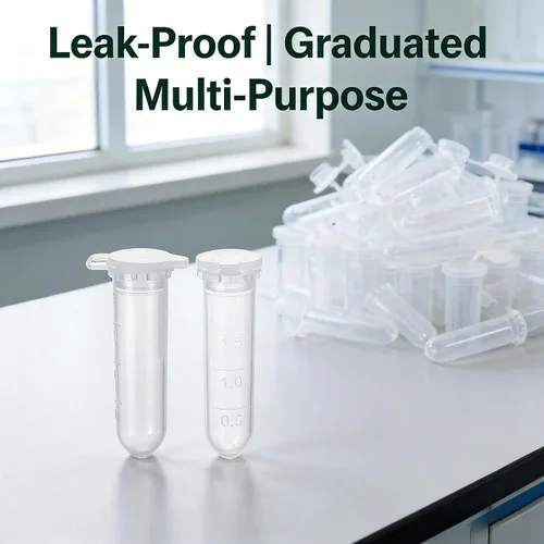 Vista 4 de Ampolletas de plástico de 2 ml, tubos de muestra, almacenamiento de líquido, frasquitos de perfume. 100 unidades Clear, Plastic Small Vials with