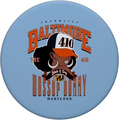 Vista 3 de Repping Baltimore 410 Melanin Pride PopSockets Adhesive PopGrip
