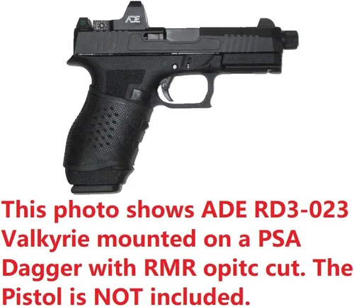 Vista 5 de Ade Advanced Optics Valkyrie RD3-023 Generation 2 - Mira de punto verde, tierra oscura plana, compatible con pistolas RMR/SRO