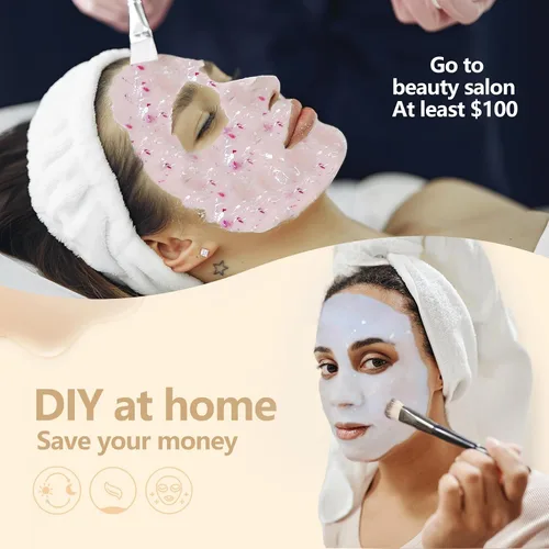Vista 9 de Máscara de Gel de Jabón para Faciales, Hidratante y Humectante, Máscara Facial de Gel de Goma Desmontable para Hidratación Profunda y Brillo, Frasco