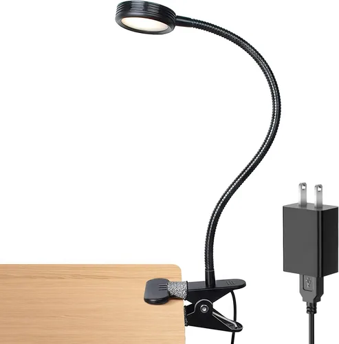 Vista 10 de LEPOWER Luz de clip, lámpara de lectura de libros para escritorio, cabecera Blanco