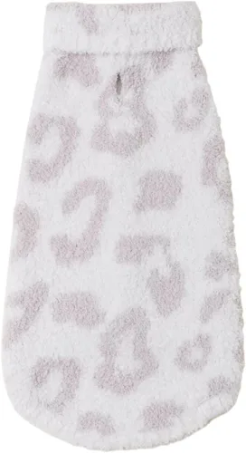 Vista 4 de Barefoot Dreams® CozyChic® - Suéter para mascotas Barefoot in the Wild, color crema, talla XS