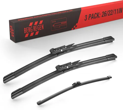 Vista 17 de BERG REGEN Escobillas limpiaparabrisas de 15"+15" con escobilla trasera de 13" - Juego de repuesto automotriz para Jeep Wrangler JK 2008 2009 2010