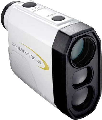 Vista 4 de Nikon Coolshot 20i GII - Telémetro de pendiente láser de golf, versión estándar blanco con borde amarillo, talla M