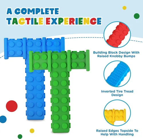 Vista 3 de Juguetes sensoriales masticables para niños con autismo, producto sensorial para adultos, adolescentes, niños pequeños, herramientas para TDAH