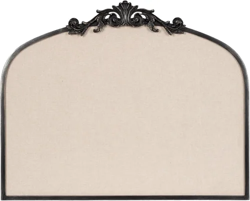 Vista 8 de Kate and Laurel Arendahl Vintage Ornate Framed Wide Arch Pinboard Negro