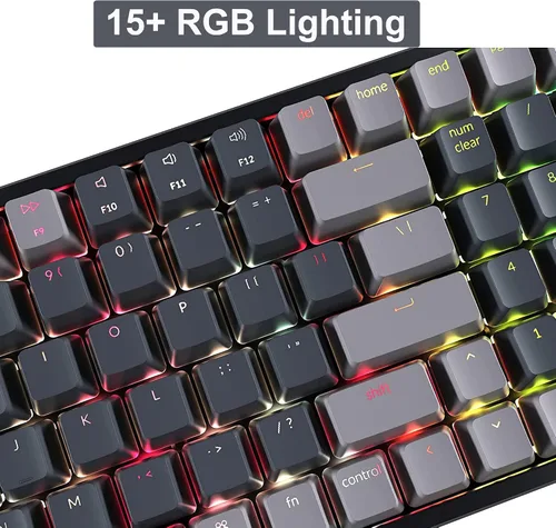 Vista 6 de Keychron K4 Teclado mecánico inalámbrico BluetoothUSB con cable, compacto 100 teclas 96% diseño RGB LED retroiluminado Gateron G Pro Blue Switch