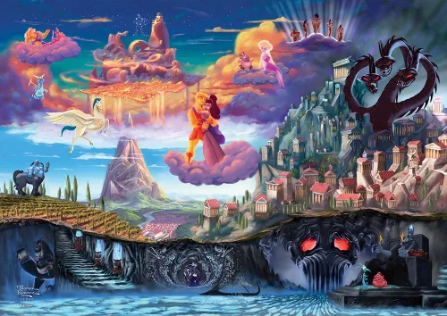 Vista 8 de MIGHTYPRINT Disney – La Bella Durmiente – Princesa Aurora y el Príncipe Felipe – Arte de pared duradero de 24 x 17 pulgadas – No hecho de papel