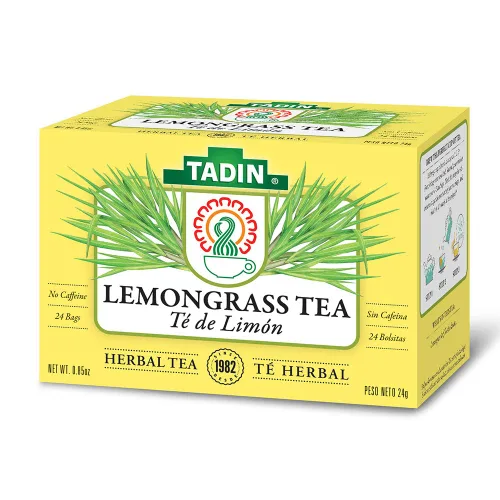 Vista 2 de Tadin Lemongrass - Té de hierbas sin cafeína. 24 bolsas de té. 0.84 oz. Paquete de 2