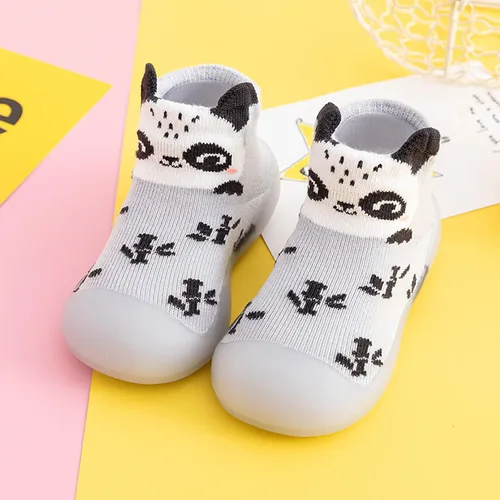 Vista 6 de Zapatos de cuna para bebé, para interiores, para primeros pasos, cálidos, para niñas y niños, zapatos de deporte lindos animales, zapatos