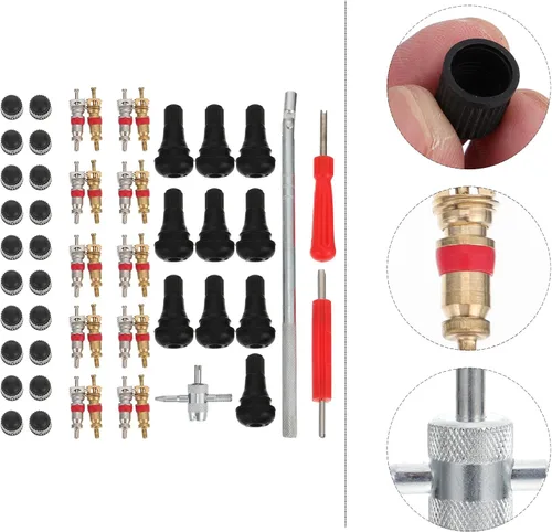 Vista 7 de 54pcs Tire Stem Removal and Installation Tool Set for Car Tire Repair and Auto Valve Stem Tools Maintenance Kit