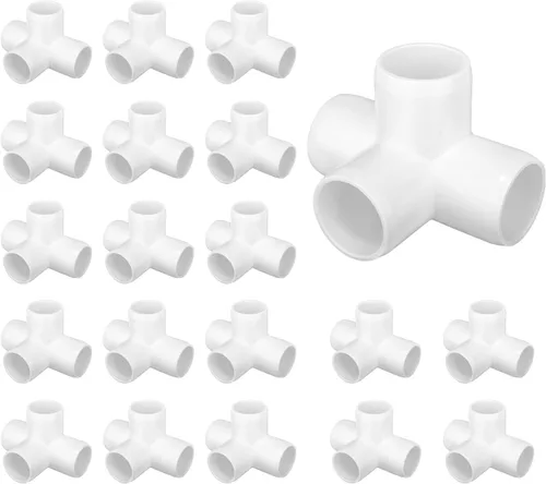 Vista 14 de Paquete de 12 accesorios de codo de 45 grados de PVC de 1 pulgada, conector de tubo de 2 vías de grado para muebles para construcción de estanterías