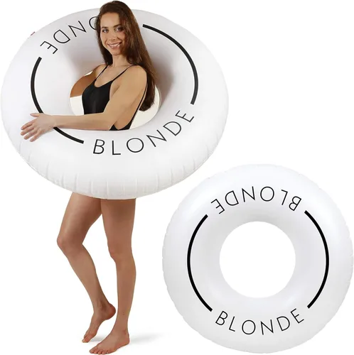 Vista 9 de Loteli Flotador de natación – Anillo de natación inflable minimalista estético Accesorio clásico para fiesta, sesión de fotos, diversión