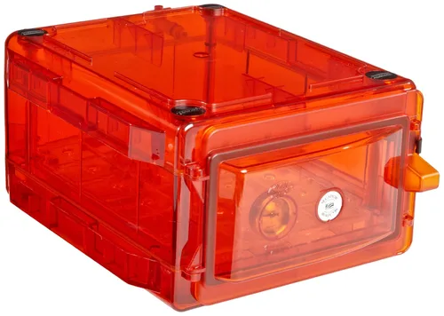 Vista 7 de SP Bel-Art Secador Clear 3.0 Gas-Purge - Armario desecador de purga de gas, 1.55 pies cúbicos ámbar con puertos de gas, diseño de cámara desecante