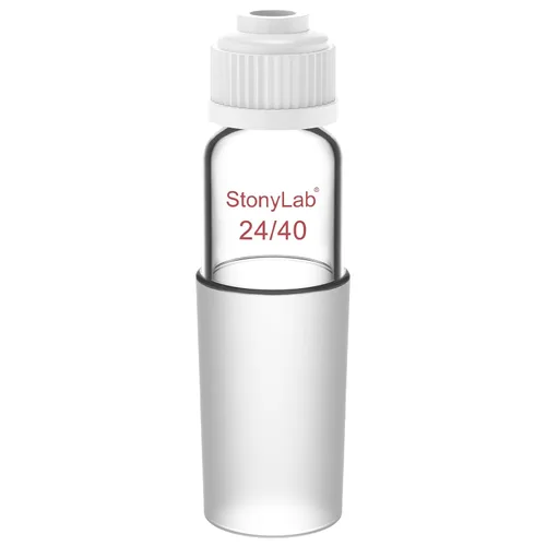 Vista 10 de StonyLab Adaptador de entrada de termómetro con junta interna de 14/20, altura de 3.150 in, para aparatos de destilación