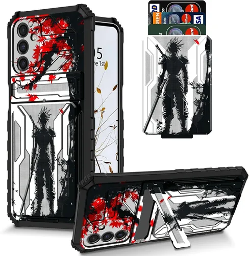 Vista 62 de Funda para Galaxy S21 FE 5G 2022 con soporte, funda de doble capa de policarbonato duro de TPU suave, estampado de vaca, estampado animal