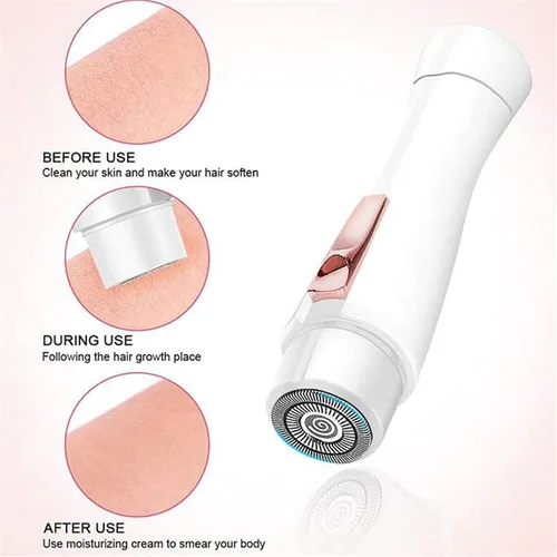 Vista 5 de Afeitadora de vello facial para mujeres, depilación sin dolor, depiladora eléctrica portátil para mejillas, barbilla, labio superior y brazos