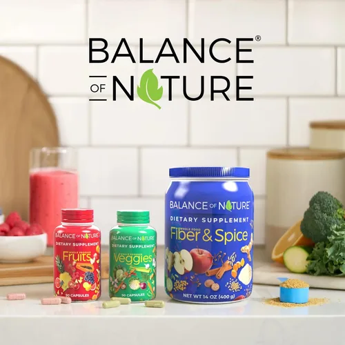 Vista 7 de Balance of Nature Whole Health System - Frutas y verduras integrales y suplementos de fibra y especias - 30 porciones cada una