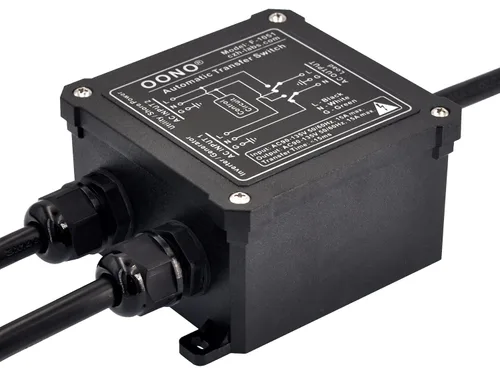 Vista 3 de Interruptor de transferencia automática de 15 amperios AC120V, interruptor de transferencia automática ATS (cables centrales + NEMA 5-15P)
