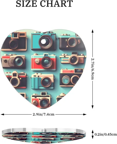 Vista 3 de Retro Cool Camera Collection Christmas Wedding Ornament & Keepsake,Custom Mr and Mrs Gift for Bridal Shower Decor