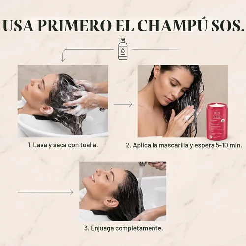Vista 3 de Felps Xmix SOS Extreme Repair Mask - Máscara de reparación extrema, 1kg / 35.2 oz