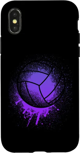 Vista 5 de iPhone 15 Jugador de Voleibol Deporte Niñas Mujeres Bday Purple Beach Team Case