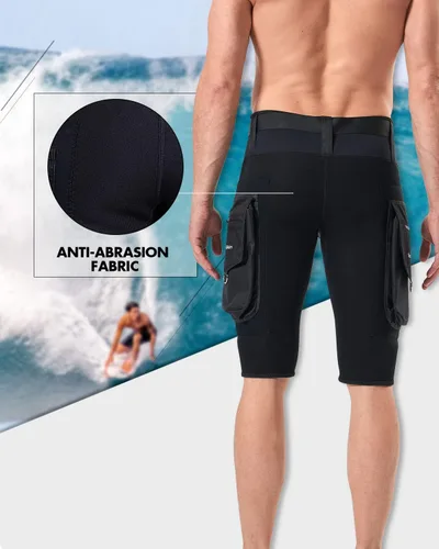 Vista 5 de Seaskin Pantalones cortos de buceo de 0.098 in para hombre con bolsillo