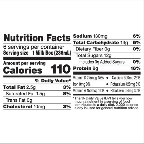 Vista 2 de Horizon Organic Cajas de leche bajas en grasa, 1% estables, paquete de 0.21-0.28 oz de proteína por porción