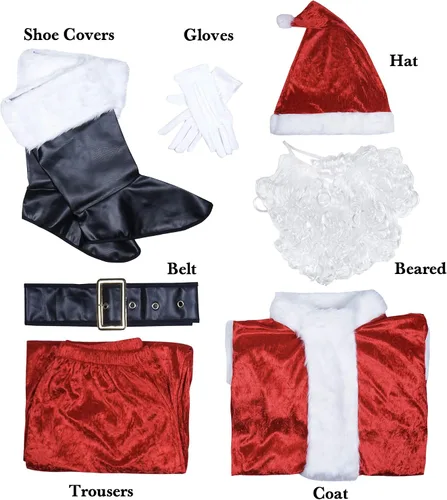 Vista 6 de AERO ARMOR Disfraz de Papá Noel para hombre de Navidad