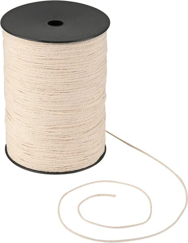 Vista 14 de Cuerda de macramé de 0.118 in x 328 yardas Cuerda de macramé 100% algodón natural 3 hebras de algodón trenzado para colgar plantas hecho a mano