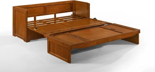 Vista 4 de NIGHT & DAY Cubo premontado gabinete Murphy cama, Beadboard Cherry