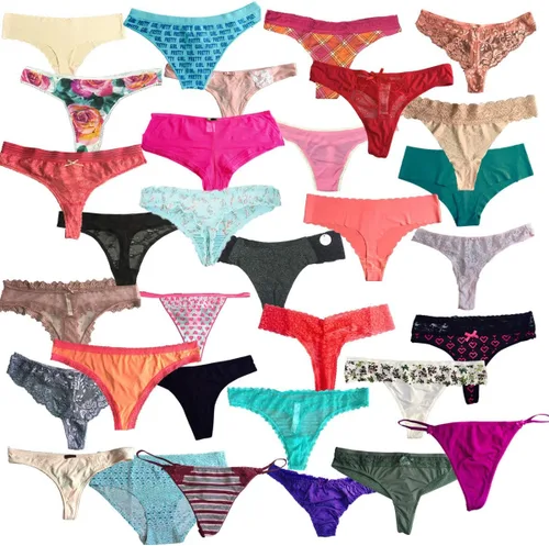 Vista 4 de Ropa interior para mujer, paquete de 8 unidades, variedad de tangas con espalda en T Tanga