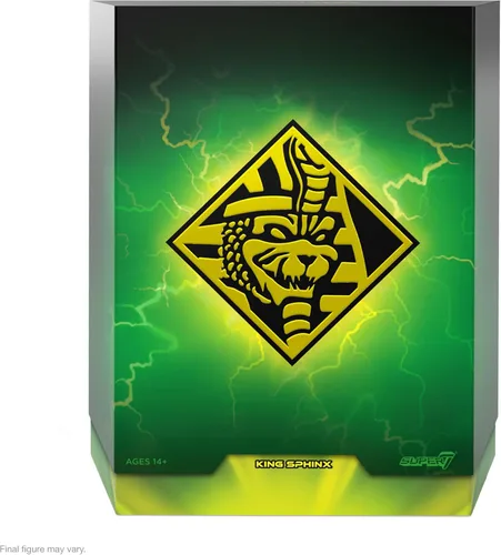 Vista 3 de Super7 ¡ULTIMATES! Mighty Morphin Power Rangers King Sphinx - Figura de acción de Power Rangers de 8 pulgadas con accesorios coleccionables