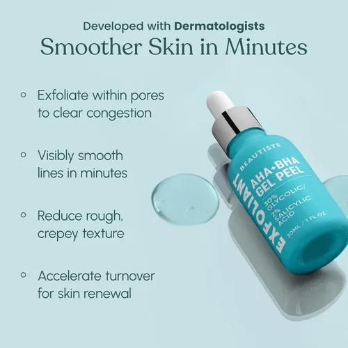 Vista 2 de 30 DAY MIRACLE AHA 30% + BHA 2% Solución de peeling – Exfoliante líquido de fuerza clínica para manchas oscuras, puntos negros y poros obstruidos