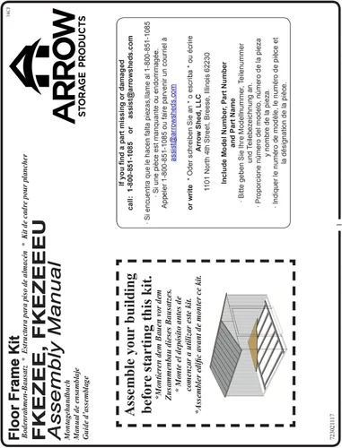 Vista 11 de Arrow Kit de marco de piso para edificios de cobertizo y almacenamiento