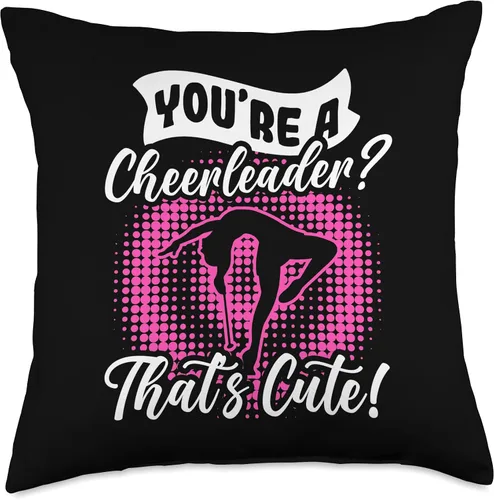 Vista 4 de Baton Twirler Majorettes Baton Twirling Girl Gifts Twirler Majorettes You are a Cheerleader Baton - Almohada giratoria, 16 x 16 pulgadas, multicolor