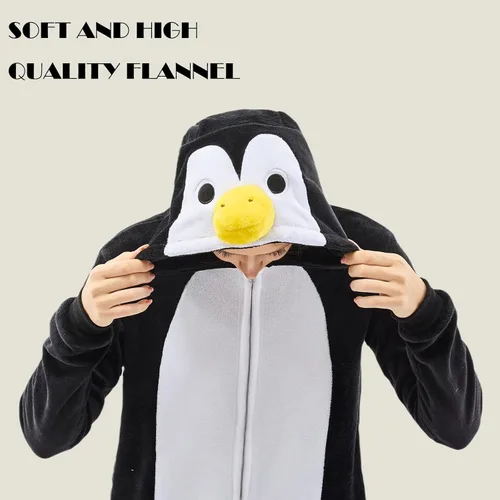 Vista 2 de NEWCOSPLAY Unisex Adult Onesie Pajamas Animal One Piece Costume Cosplay Sleepwear