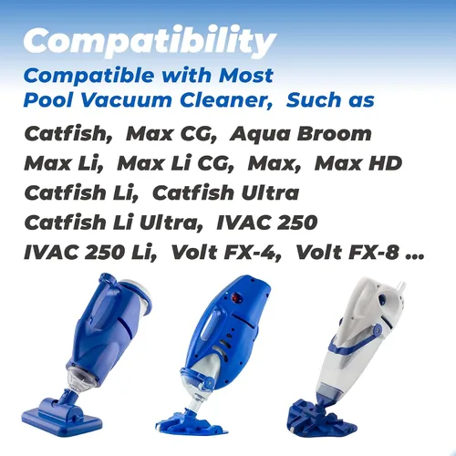 Vista 5 de ANTOBLE Paquete de 20 calcetines de skimmer para piscina, bolsa de microfiltro compatibles con Pool Blaster Water Tech Catfish Max CG Aqua Escoba