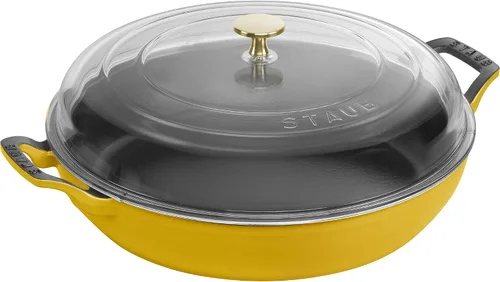 Vista 13 de Staub - Cazuela de hierro fundido de 3.5 cuartos con tapa de cristal