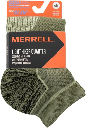 Vista 3 de Merrell Men's and Women's Lightweight Day Hiker Ankle Socks-Unisex Coolmax Wool Blend and Zoned Cushion