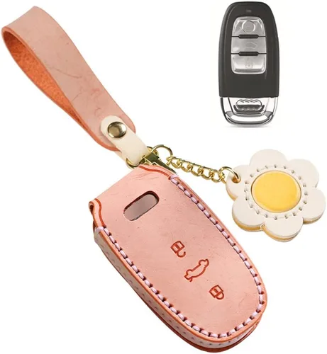 Vista 9 de ontto Funda para llavero de entrada sin llave para Audi A4 A4L A5 A6 A6L A7 A8 Q5 Q8 R8 Smart Remote Key Case, Verde