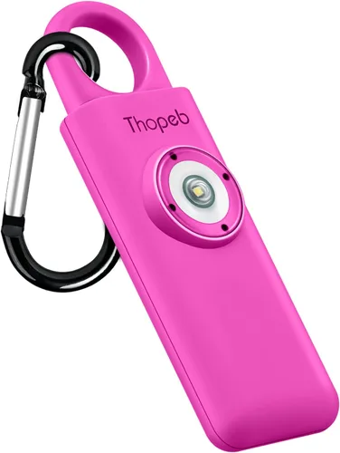Vista 18 de La alarma de seguridad personal original para mujeres por mujeres, sonido de sirena fuerte, luz LED estroboscópica SOS, ten seguridad con la alarma