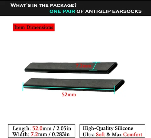 Vista 3 de Funda de repuesto para gafas de sol Oakley Split JacketRacing JacketMinute 2.0Jawbone gafas de sol, mangas negras de goma para las orejas