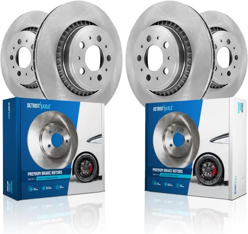 Vista 41 de Detroit Axle - 4 rotores de freno para Ford 1994-2004 Mustang, rotores de freno de disco delanteros y traseros 1995 1996 1997 1998 1999 2000 2001