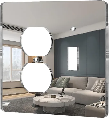 Vista 15 de 1 Pieza Placas de Interruptor de Luz con Espejo, Cubiertas de Salida de Acrílico, Placas de Pared Duraderas, Placas de Interruptor con Espejo